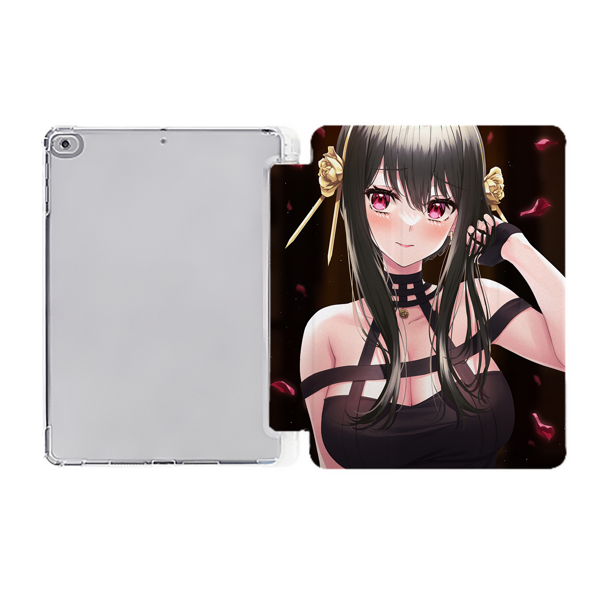 （画像用） SPY×FAMILY间谍家家酒 IPad ケース ペン収納付き 三つ折りスタンド PUレザー×シリコン 対応機種9.5/10.5/10.9インチ